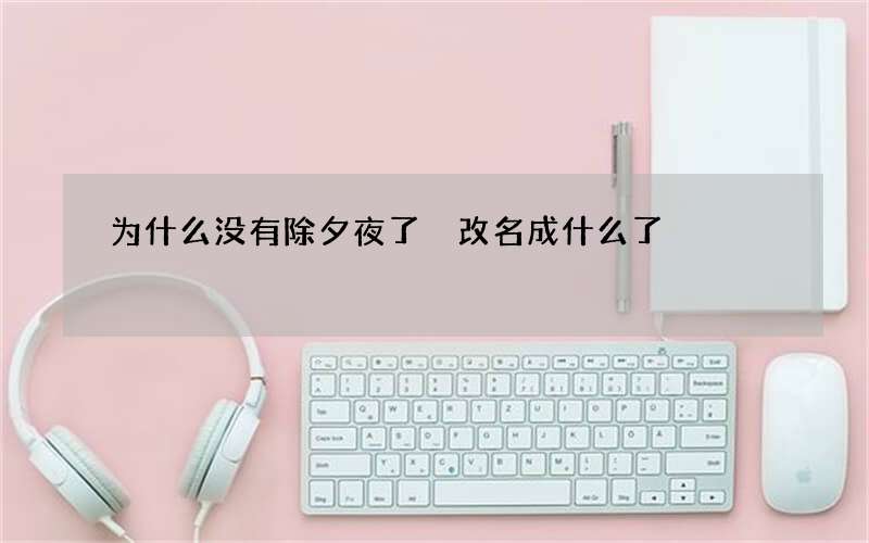 为什么没有除夕夜了 改名成什么了